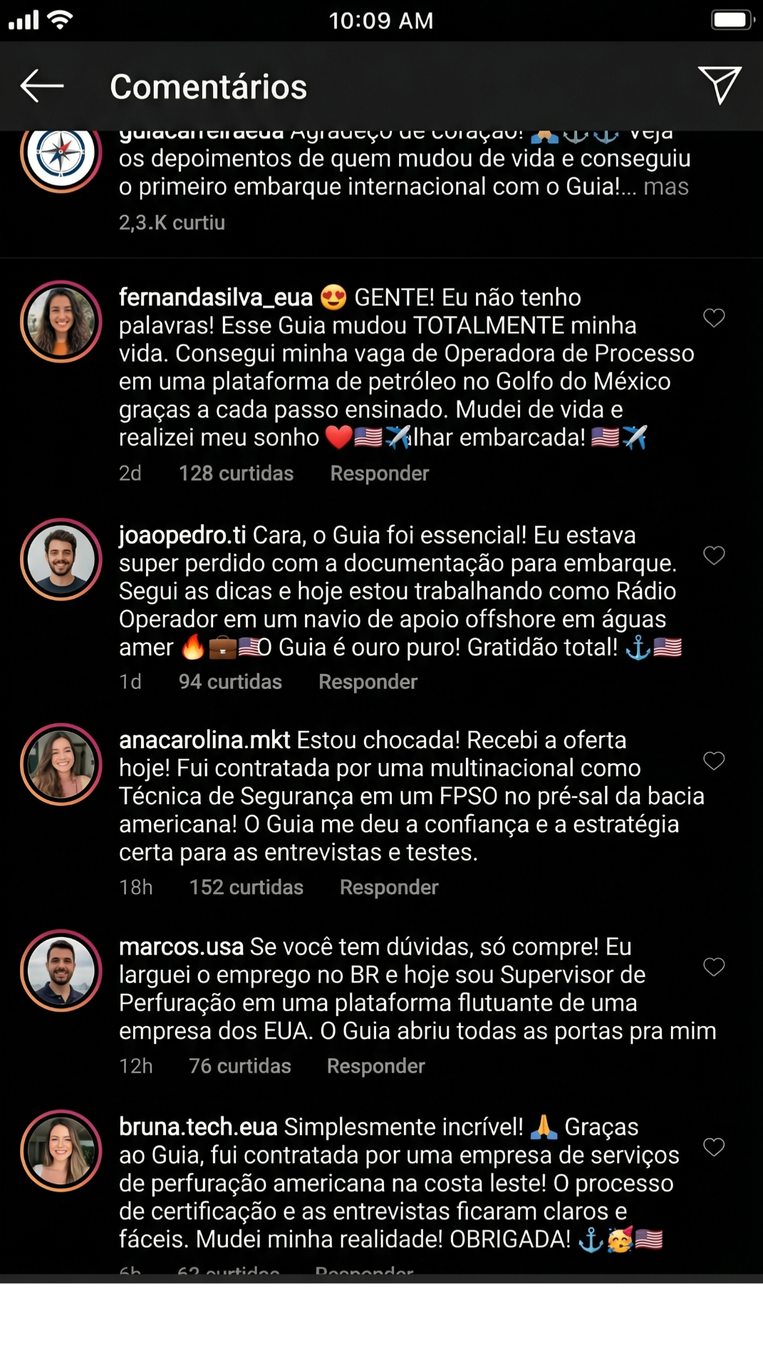 Depoimento — promoção a Coordenadora de Logística Offshore